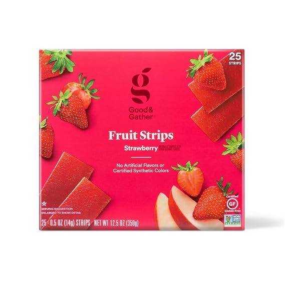 Good and gather Strawberry Organic Fruit Strip Pack - 25ct/12.5oz