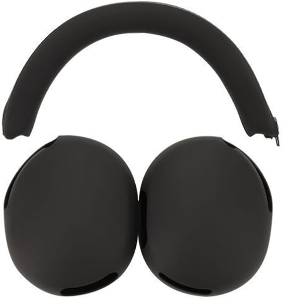DAYJOY Silicone Earcup Cases Accessories Compatible with SONOS ACE Over Ear Headphones,Headband/Head Beam Cover with Zipper+Earcup Cover (Black)