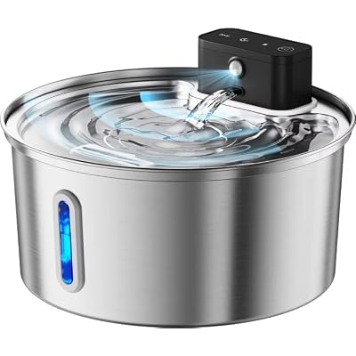 Casfuy PWL-008 Wireless Smart 3-Mode Stainless Steel Cat Water Fountain, 108-oz