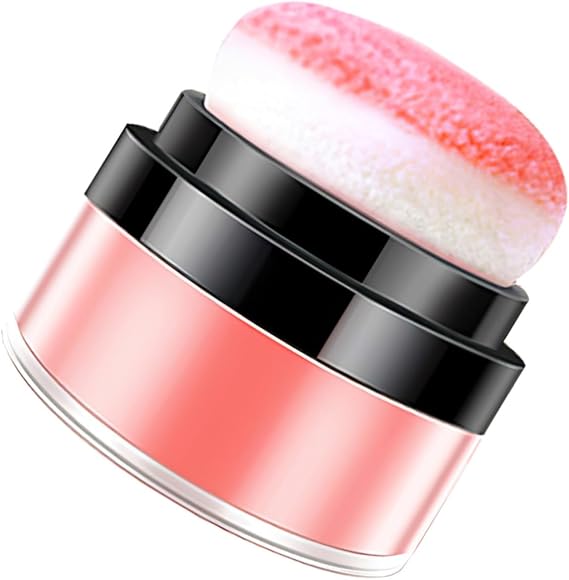 Women Cushion Blush Loose Powder Blush for Cheeks Puff