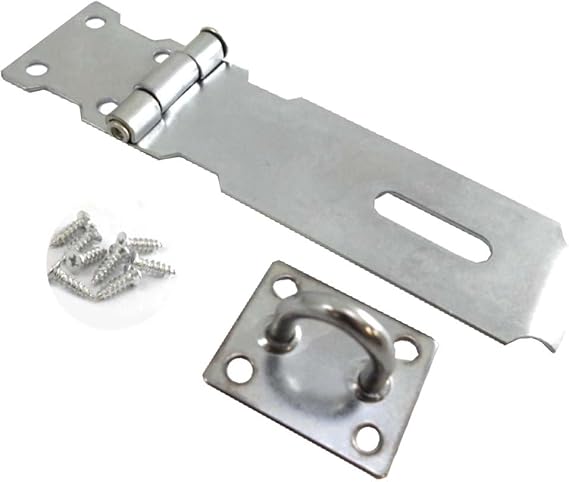 DOVETAIL 4.5 Inch Galvanized Pad Bolt Hasp With Installation Hardware: TH-14871