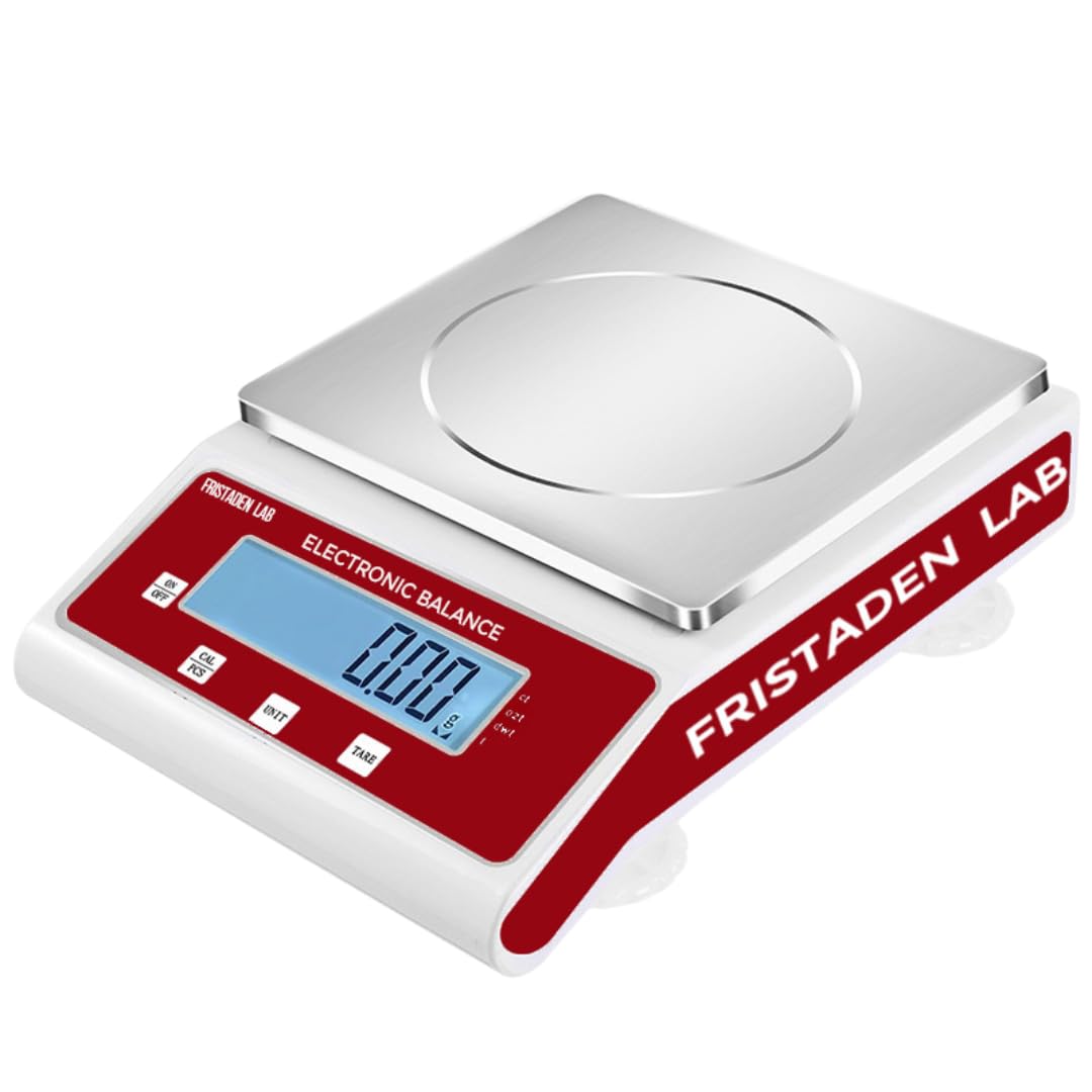 American Fristaden Lab Analytical Accuracy Scale 2000g x 0.01g | 01g Scale Weight Grams, Kilograms, Ounces, Lbs, Carats | Scientific Scale for Lab, Chemistry, Jewelry |