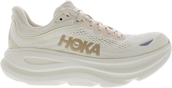 HOKA Bondi 9 Womens Shoes Size 9, Color: Vanilla/Birch