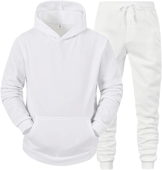 Tracksuit Mens Full Set Long Sleeve Hooded Sweatshirt and Sweatpants Set Hoodie Joggers Sets 2 Piece Casual Sport Athletic Sweat Suits for Men UK