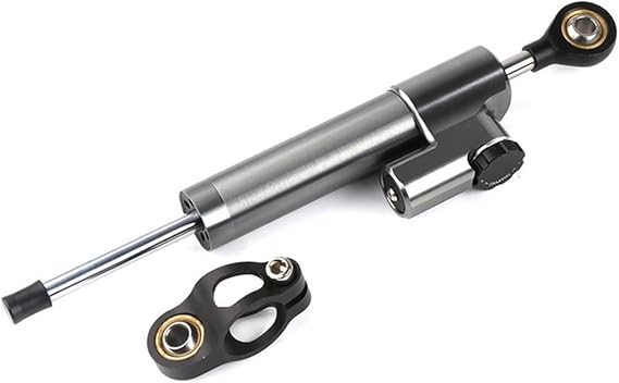 Motorcycle Shock Absorber Steering Damper CNC Steering Damper Electric Scooter Directional Stabilize Dampers For Scooters(Grey black)