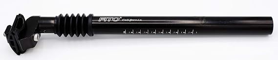 Seat Post - Fito 27.2 x 350mm Bicycle Suspension Seatpost with Clamp - Black