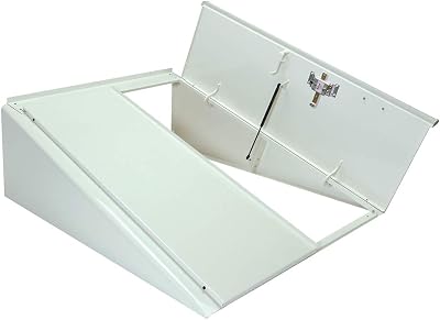 BILCO Size B Basement Door - Powder Coat Finish and keyed Lock kit White