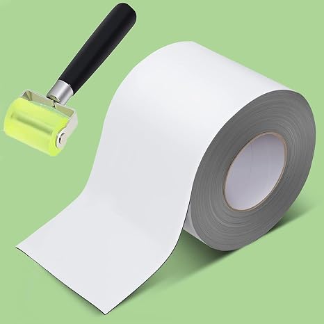 RV Roof Tape 6" x 50 Ft White, Butyl RV Sealant Tape with Rubber Roller Kit