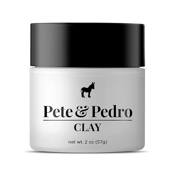 Pete & Pedro HAIR STYLING CLAY - Medium Hold, Matte Finish, Low Shine Styling Clay for Men, Ideal for Hairstyling Medium, Messy, Fine Thinning Hair Styles | Shark Tank Featured, 2 oz