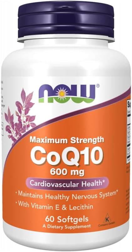 Now CoQ10 Co-Enzyme Q10 600 mg - 60 Softgels