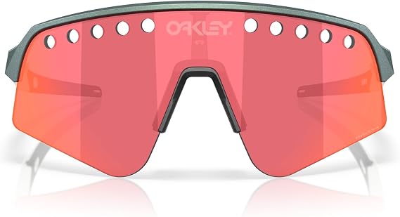Oakley Oo9465 Sutro Lite Sweep Men's Rectangular Sunglasses, Prizm Flashlight Matt Silver/Blue, 39mm