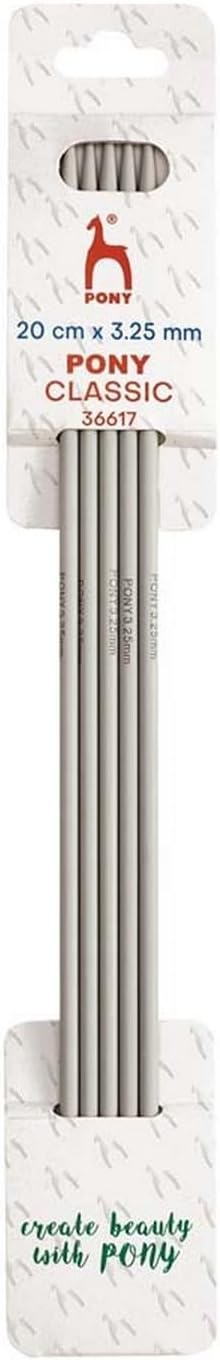 Pony Classic Double Pointed Needles 20cm 3.25mm Aluminum - 1 Piece