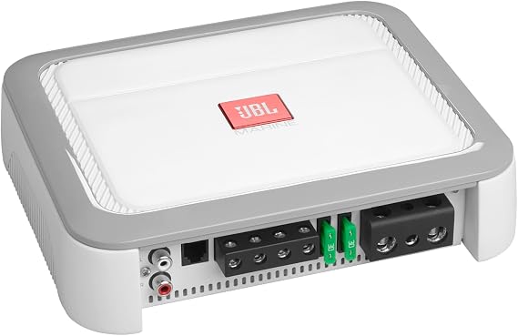 JBL MA600 - High Performance Mono Subwoofer Marine Amplifier, 350 watts RMS x 1 at 4 ohms (600 watts RMS x 1 at 2 ohms), Max Power 1200 watts, Class D amp Technology