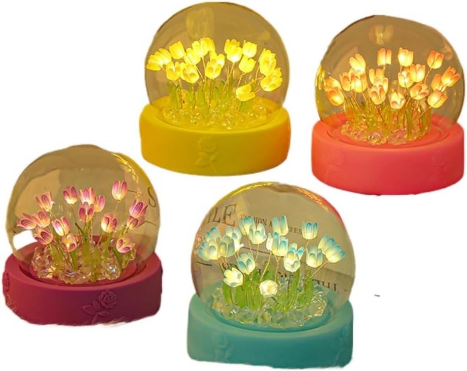 DlwkDIY Tulip Night Light LED Tulip Night Light Tulip Table Decoration Desktop Decoration Flowers 20pcs for Room Decoration BG