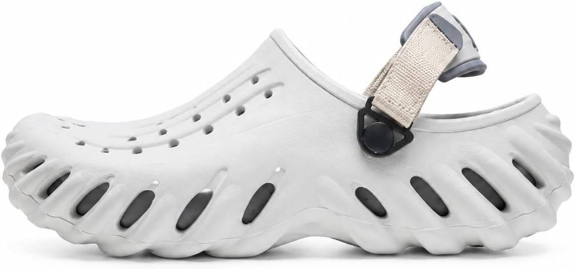 Unisex Echo Clog - Lightweight Athletic Comfort Sandals - Water-Friendly Slip-On Shoes for Men & Women, Bone
