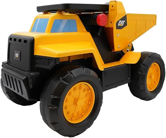 Cat Construction Toys, Play and Ride Steel Dump Truck, 2-in-1 Foot-to-Floor Rideable Toy Vehicle with Lights & Sounds, for Kids and Toddlers Ages 18 months