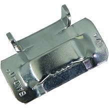 Band-IT C25699 201/301 Stainless Steel Ear-Lokt Buckle, 3/4" Width, 100 per Box