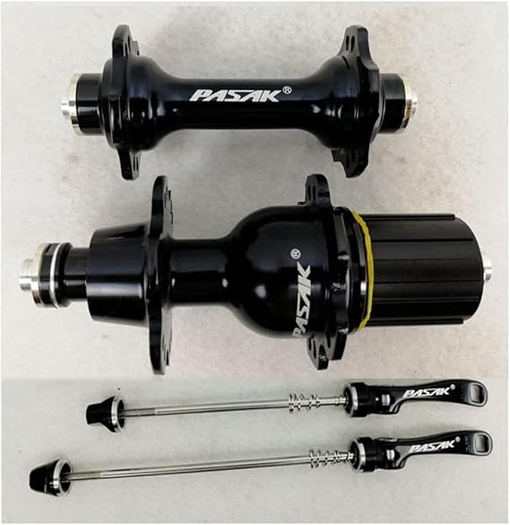 Road Bike Hubs 20/24 Holes Bicycle QR Hub 100/130mm Front Rear Hub Set V Brake Aluminum Alloy Hub, for 7/8/9/10/11 Speed Cassette(20/24H Black)