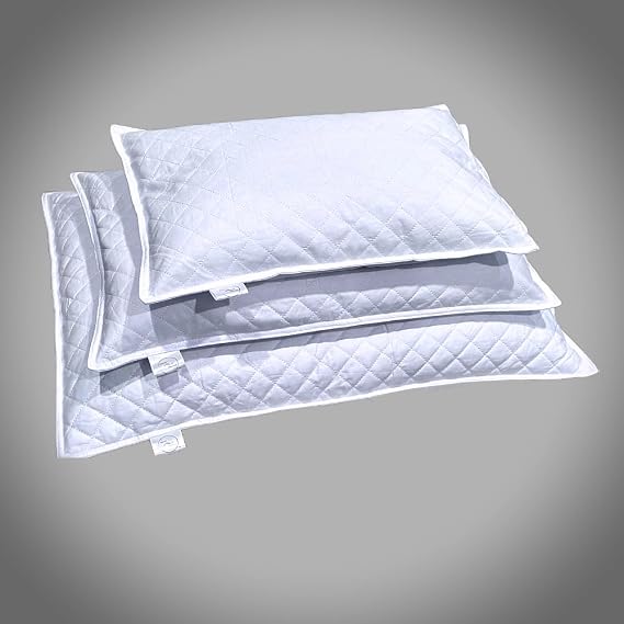 Buckwheat Hull Pillow Small Travel Naturally Cooling, Firm Support, Deep Comfort, 100% Cotton Case, Premium Hulls