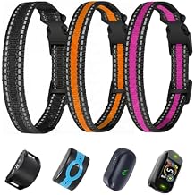 Collar Replacement Strap, 3 Piece Reflective Replacement Nylon Collar Strap Dog GPS Training Bark Receiver Collars, Durable Adjustable Collar Straps for Small Medium Large Dogs