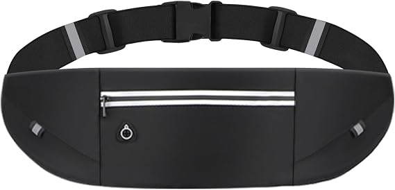 Slim Running Belt Fanny Pack for Men Women, Running Phone Holder Runners Pouch Waist Pack for Workout (1198, Black)