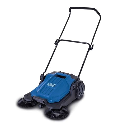 Scheppach Sweeper S800 Hand Sweeper, Sweeping Brush, 650 mm Sweeping Width, 2600 m2/h Surface Performance, 20 L Collection Basket, Effective 3-Brush Sweeping System, Suitable for Leaves, Sand, Gravel