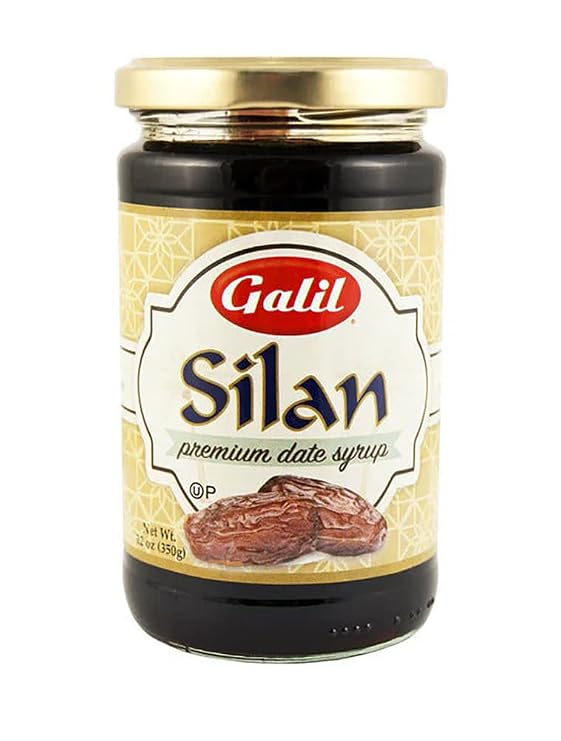 Galil Premium Silan Date Syrup 12.3 Ounce Kosher Date Syrup, Halal Syrup Medjool Date Syrup Kosher for Passover