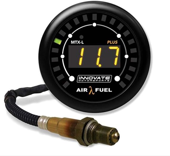 Innovate Motorsports 3918 MTX Series MTX-L Plus Wideband Gauge, Black/White, 52mm