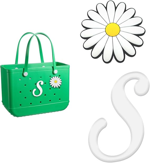 Letter Charms for Bogg Bag, Cute Decorative Charm Compatible with Bogg Bag Original All Models, Cute Alphabet Lettering Accessories Charm, 2Pcs Insert Decorative Letter for Handbag Beach Tote Bag