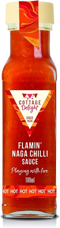 Cottage Delight - Flamin Naga Chilli Sauce - 100ml, Orange