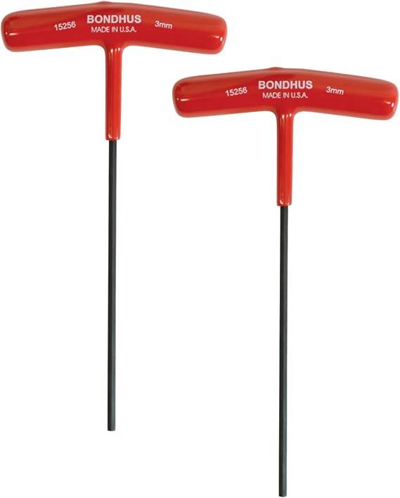 Bondhus 15256 3.0mm Hex T-Handle 6" Length, Multicolor, One Size