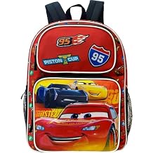Fast Forward Kids Disney Licensed 16 Large School Backpacks with Multiple Pockets Cars