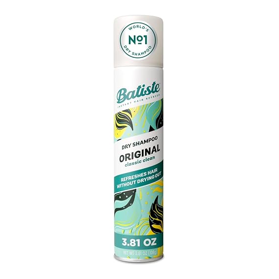 Batiste Original Dry Shampoo, Absorbs Oil & Grease, Classic Clean Scent, 3.81 oz