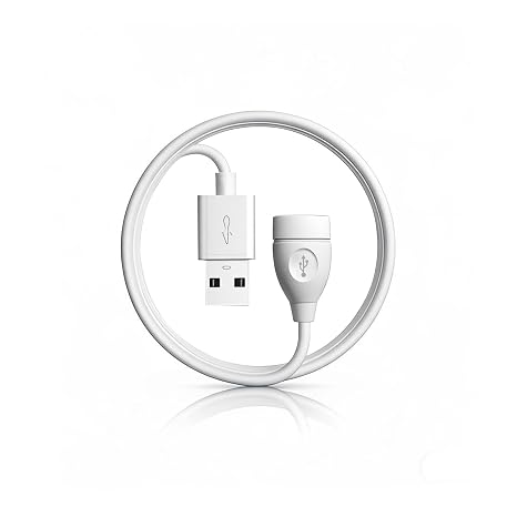 USB Extension Cable White, 3.3 FT USB Male to Female Extender Cord for Charging and Data Sync