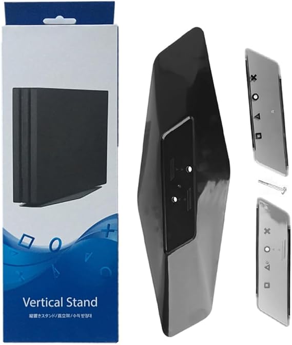 Vertical Stand for PS4 Slim / PS4 Pro Vertical Holder Stand Bracket Mount Base for PlayStation 4 Slim/Pro Console (Black)