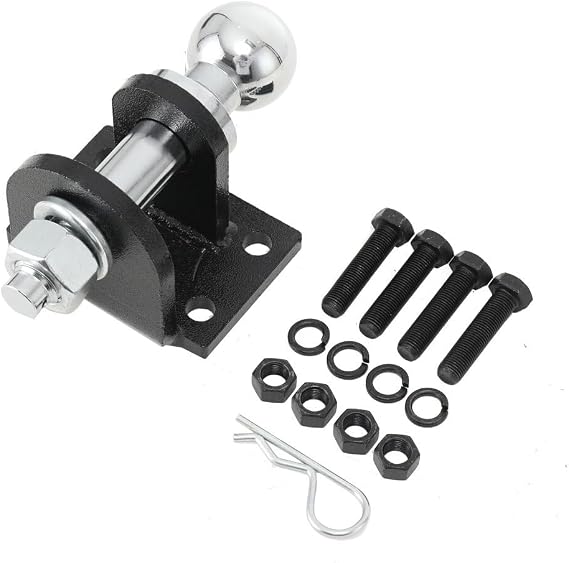 Universal Ball and Pin Towing Hitch Coupling Tow Ball 50mm Tow Ball & Pin Hitch Coupling Tow 3500kg 50mm Ball and Pin Hitch - Black Towball