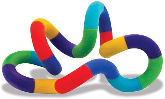 Tangle Jr. Fuzzies Pink and Blue - Fuzzy Fidget Toy - Fuzzy Tangle Toy - Quiet Twist Fidget