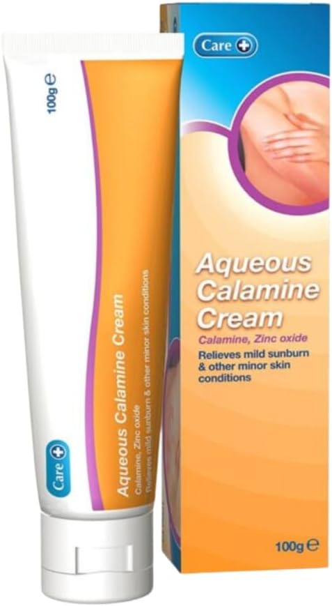 Care Aqueous Calamine Cream, Sunburn & Itchy Skin Relief, 100g Pack