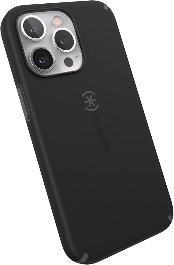 Speck iPhone 13 Pro Case - Drop Protection & Scratch Resistant with Dual Layer Protection & Slim Design Case for iPhone 13 Pro, CandyShell Pro, Black/Slate Grey