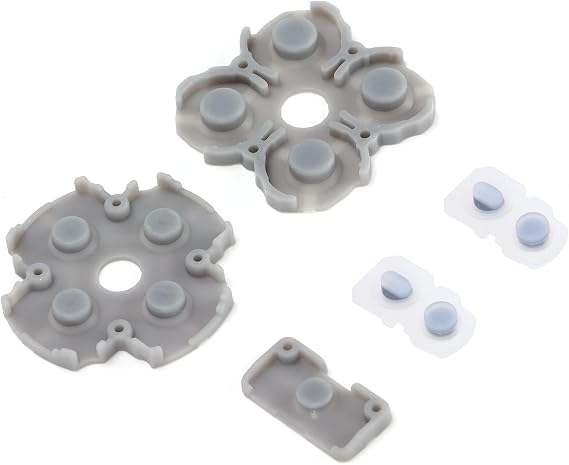 ASHATA Silicone Conductive Rubber Pad Kit for 5 Controller Repair Replacement Part for, Wear and
