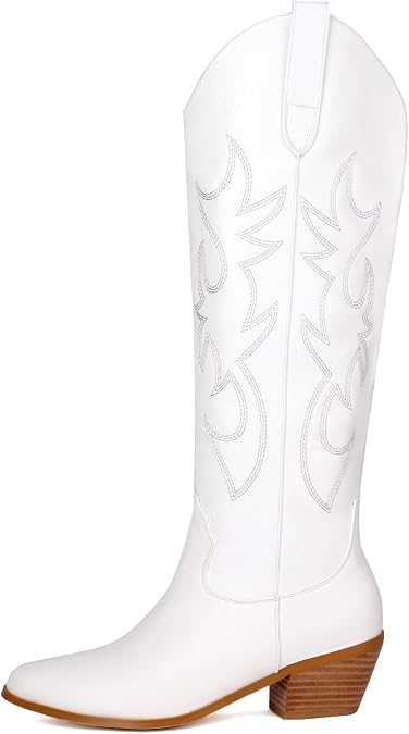 Women's Silver Glitter Sparkle Cowboy Boots