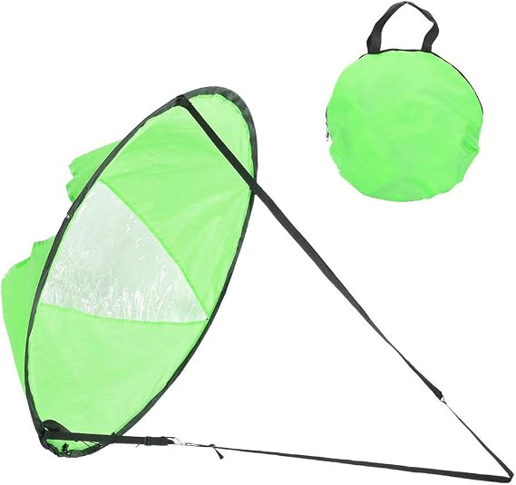 Downwind Wind Paddle, 108cm Portable Folding Downwind Wind Paddle Board Kayak Sail Sailboat Kayak Paddle Board Accessories for Kayak Canoe Boat (Green)