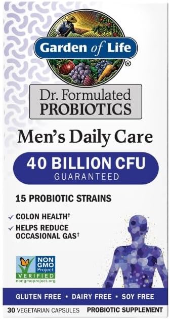 Garden of Life Dr. Formulated Probiotics Men's Daily Care, 40 Billion CFU, 30 Vegetarian Capsules
