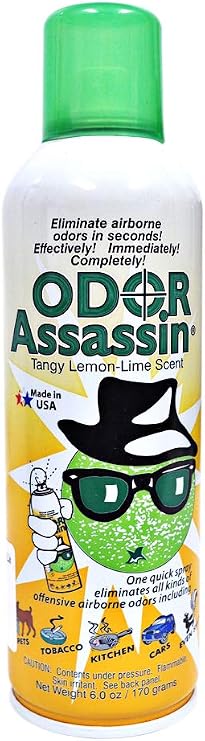 ODOR ASSASSIN Odor Eliminator Tangy Lemon Lime Scent