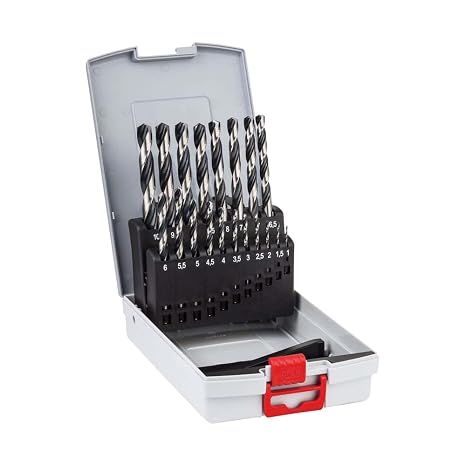 Bosch Professional 2608577351 19-Piece PointTeQ HSS Twist Bit Set (for Metal, ProBox, Drill Driver Accessories), 1,010,0 mm