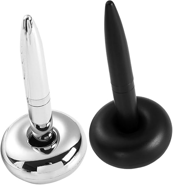NUOBESTY 2pcs Maglev Ballpoint Pens Magnetic Floating Fidget Pen for Office Counter Writing Signing