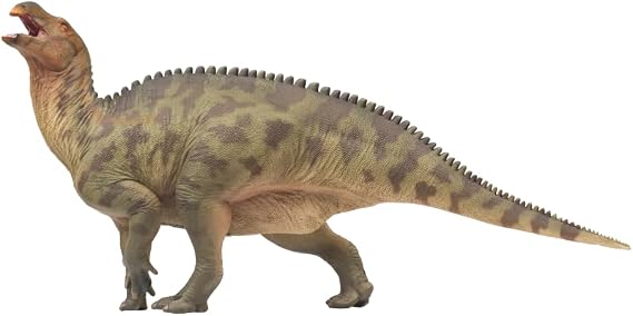 PNSO Prehistoric Dinosaur Models: 97 Lanqi the Lanzhousaurus | 10.2" Giant-Tooth Herbivore - Fixed Open-Mouth Pose - Robust Iguanodontian - 52-Page Manual + A3 Poster - 3 Videos - 15+