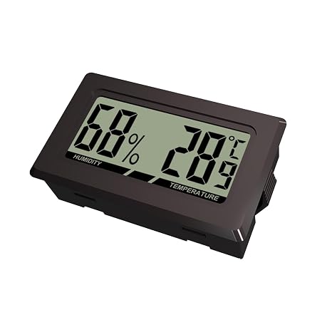 LCD Digital Thermograph Mini Instant Read Indoor Outdoor Tester | LCD Temperature Monitor Humidity Monitor for Greenhouse, Musical Instrument Room, Wine Cellar, Basement, Refrigerator,