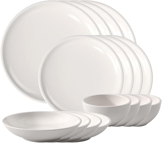 Villeroy & Boch Artesano Original 16 Piece Dinnerware Set, Creamy White