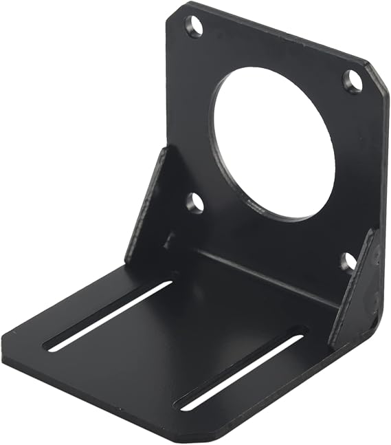 4Pcs 57 Stepper Motor Nema 23 Fixed Seat, Nema 23 Stepper Motor Steel Mounting Bracket,with Mounting Screws, Black